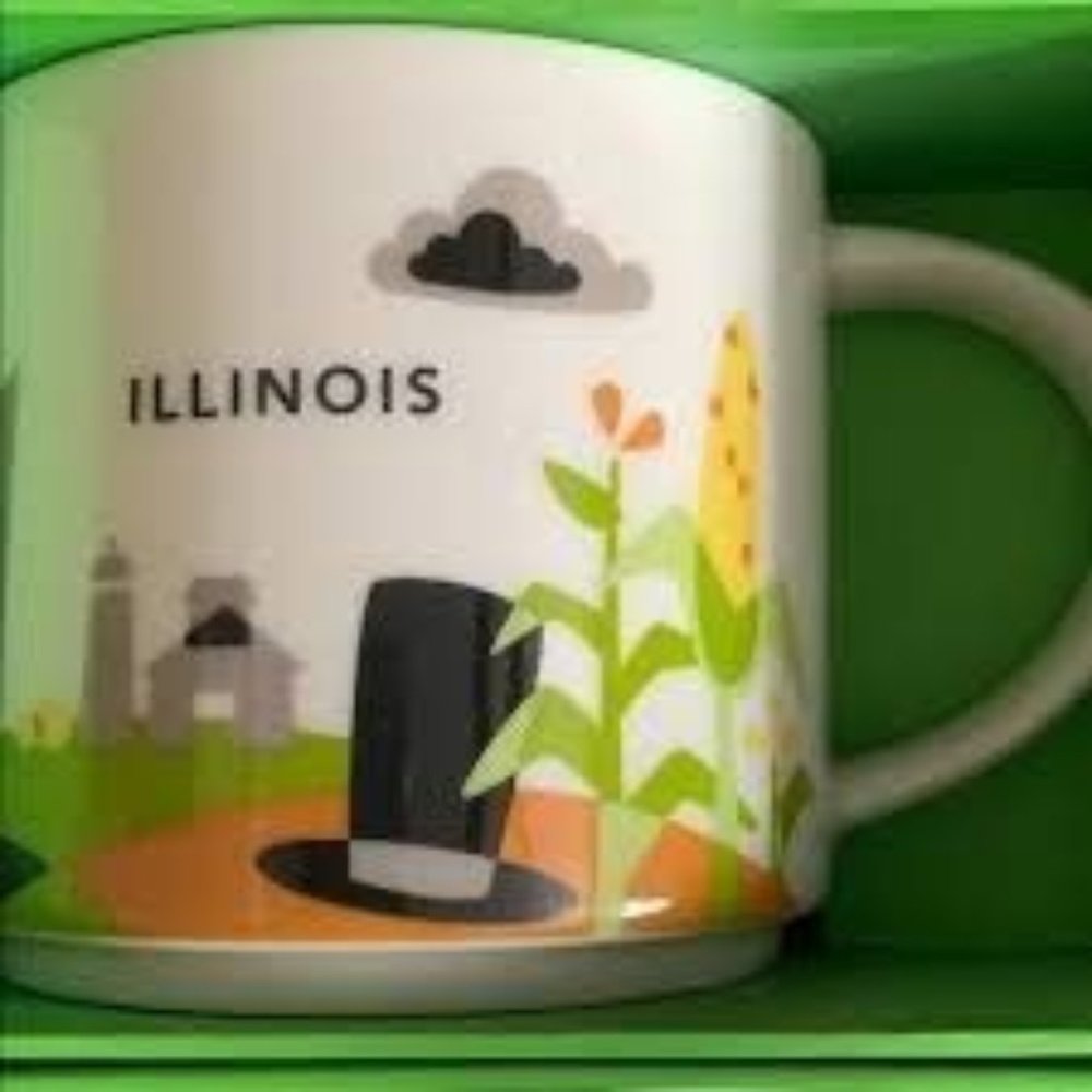 Starbucks ILLINOIS You Are Here Collection Retired Mug 14oz 2015 New Without Box